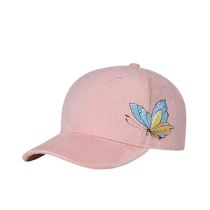 NATASHA Design Women's Fashion Stylish Pink Blush Golden Blue Butterfly Cap - Divine Inspiration Styles