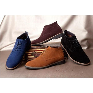 NPZ Men's Genuine Suede Leather Boot Dress Shoes - Divine Inspiration Styles