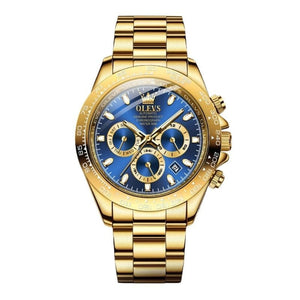 OLEVS Men's Luxury Fine Fashion Premium Top Quality Triple Dial Multifunction Stainless Steel Watch - Divine Inspiration Styles