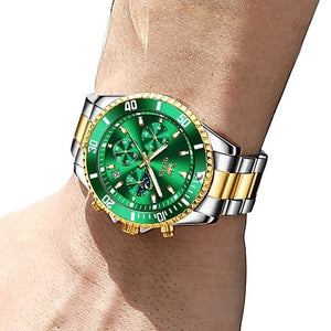 OLEVS Men's Luxury Style Fine Fashion Premium Quality Triple Dial Stainless Steel Watch - Divine Inspiration Styles