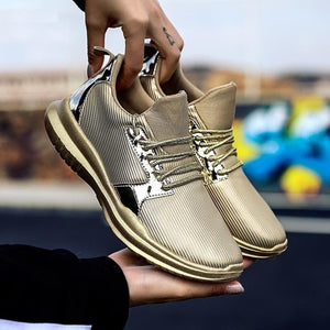 ORV Women's Fashion Stylish Gold Silver Black Metallic Sneaker Shoes - Divine Inspiration Styles