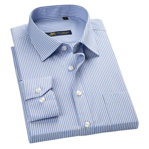 PAUL JONES Men's Classic Stripes Long Sleeves Business Dress Shirt - Divine Inspiration Styles