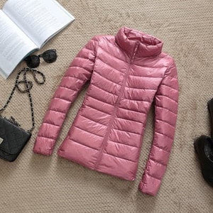 GODLIKE Women's Pure Color Trendy Autumn Winter Spring Fashion Ultralight Parka Jacket - Divine Inspiration Styles