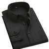 QISHA Men's Business Formal or Business Casual Long Sleeves Solid Color Dress Shirt - Divine Inspiration Styles
