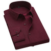 QISHA Men's Business Formal or Business Casual Long Sleeves Solid Color Dress Shirt - Divine Inspiration Styles