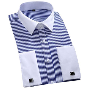 QISHA Men's Long Sleeves Dress Shirt with Cufflinks Included - Divine Inspiration Styles