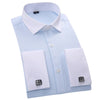 QISHA Men's Long Sleeves Dress Shirt with Cufflinks Included - Divine Inspiration Styles