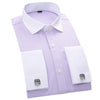 QISHA Men's Long Sleeves Dress Shirt with Cufflinks Included - Divine Inspiration Styles