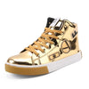 RMEDAL Men's Sports Fashion Metallic Leather Canvas Sneaker Shoes - Divine Inspiration Styles