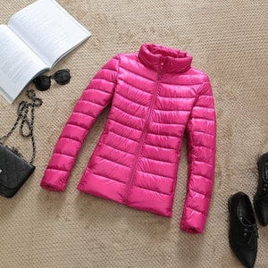 GODLIKE Women's Pure Color Trendy Autumn Winter Spring Fashion Ultralight Parka Jacket - Divine Inspiration Styles