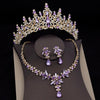CM Women's Fashion Elegant Royal Queen Bridal Tiara Crown Earrings Necklace Jewelry Sets - Divine Inspiration Styles