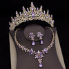 CM Women's Fashion Elegant Royal Queen Bridal Tiara Crown Earrings Necklace Jewelry Sets - Divine Inspiration Styles