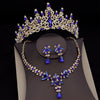 CM Women's Fashion Elegant Royal Queen Bridal Tiara Crown Earrings Necklace Jewelry Sets - Divine Inspiration Styles
