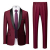 BRADLEY VIP SUITS Men's Fashion Formal 2 Piece & 3 Piece Tuxedo (Jacket + Pants + Vest) Navy Blue & Black Suit Set - Divine Inspiration Styles