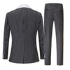CGSUITS Men's Fashion Formal 3 Piece Black & White Polka Dots Tuxedo (Jacket + Vest + Pants) Suit Set