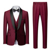 BRADLEY VIP SUITS Men's Fashion Formal 2 Piece & 3 Piece Tuxedo (Jacket + Pants + Vest) Navy Blue & Black Suit Set - Divine Inspiration Styles