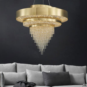 JMXI Modern Luxury Art Design LED Crystal Chandelier Lamp for Home or Office Lighting & Decorations - Divine Inspiration Styles