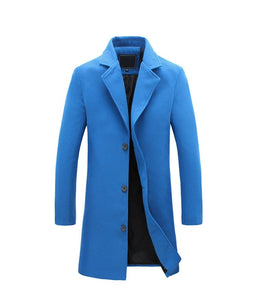 BRADFORD Design Collection Men's Fashion Premium Quality Long Wool Blend Solid Coat - Divine Inspiration Styles