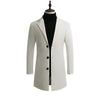 BRADFORD Design Collection Men's Fashion Premium Quality Long Wool Blend Solid Coat - Divine Inspiration Styles