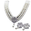 BELLA Design Women's Luxury Style Fashion Vintage Elegant Clover Leaves Multi-Layer Pearl Jewelry Set