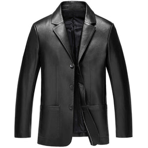 BRADLEY Men's Fashion Premium Quality 100% Genuine Leather Style Blazer Suit Jacket - Divine Inspiration Styles