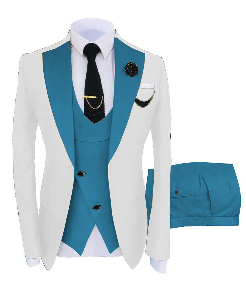 GMSUITS Men's Fashion Formal 3 Piece Tuxedo Wedding Prom Groomsmen (Ja –  Divine Inspiration Styles