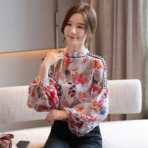 GLORIA Design Women's Fashion Premium Quality Luxury Style Floral Print Blouse - Divine Inspiration Styles