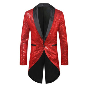 PARKLEES Men's Fashion Premium Quality Shiny Black Gold Silver Sequin Glitter Fancy Embellished Blazer Jacket - Divine Inspiration Styles