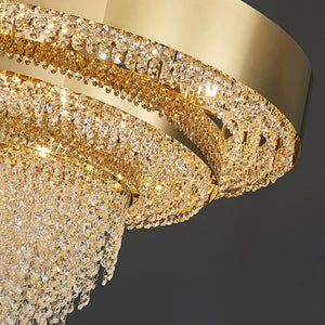 JMXI Modern Luxury Art Design LED Crystal Chandelier Lamp for Home or Office Lighting & Decorations - Divine Inspiration Styles