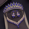 CM Women's Fashion Elegant Stylish Royal Queen Bridal Tiara Crown Earrings Necklace Jewelry Set - Divine Inspiration Styles