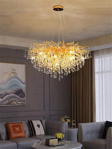 ZHI Modern Luxury Art Design LED Crystal Chandelier Lamp for Home or Office Lighting & Decorations - Divine Inspiration Styles