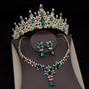 CM Women's Fashion Elegant Royal Queen Bridal Tiara Crown Earrings Necklace Jewelry Sets - Divine Inspiration Styles