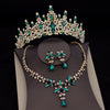 CM Women's Fashion Elegant Royal Queen Bridal Tiara Crown Earrings Necklace Jewelry Sets - Divine Inspiration Styles