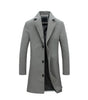 BRADFORD Design Collection Men's Fashion Premium Quality Long Wool Blend Solid Coat - Divine Inspiration Styles