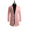 BRADFORD Design Collection Men's Fashion Premium Quality Long Wool Blend Solid Coat - Divine Inspiration Styles