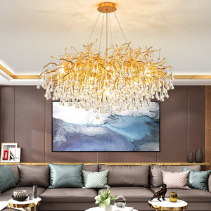 ZHI Modern Luxury Art Design LED Crystal Chandelier Lamp for Home or Office Lighting & Decorations - Divine Inspiration Styles