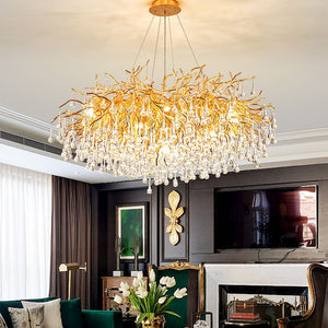 ZHI Modern Luxury Art Design LED Crystal Chandelier Lamp for Home or Office Lighting & Decorations - Divine Inspiration Styles