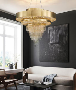 JMXI Modern Luxury Art Design LED Crystal Chandelier Lamp for Home or Office Lighting & Decorations - Divine Inspiration Styles