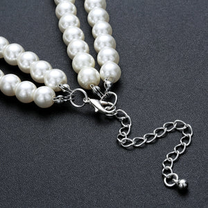 BELLA Design Women's Fine Fashion Vintage Flower Rhinestones & Beads Pearl Jewelry Set