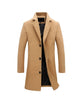 BRADFORD Design Collection Men's Fashion Premium Quality Long Wool Blend Solid Coat - Divine Inspiration Styles
