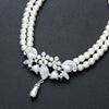 BELLA Design Women's Fine Fashion Vintage Flower Rhinestones & Beads Pearl Jewelry Set