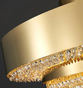 JMXI Modern Luxury Art Design LED Crystal Chandelier Lamp for Home or Office Lighting & Decorations - Divine Inspiration Styles