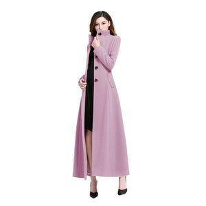SARA Design Women's Fine Fashion Elegant Luxury Style Long Wool Coat Jacket - Divine Inspiration Styles