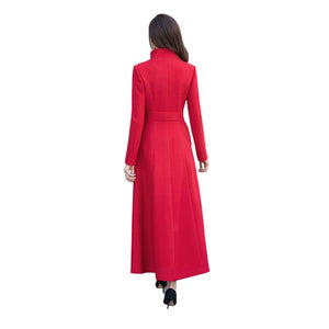 SARA Design Women's Fine Fashion Elegant Luxury Style Long Wool Coat Jacket - Divine Inspiration Styles