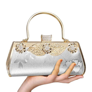 SEKU Design Women's Fashion Elegant Gold Tone Metallic Clutch Handbag - Divine Inspiration Styles