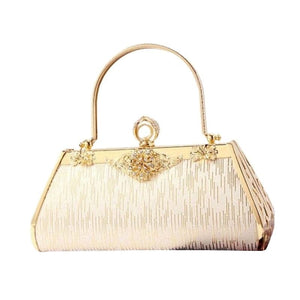 SEKU Design Women's Fashion Elegant Gold Tone Metallic Clutch Handbag - Divine Inspiration Styles