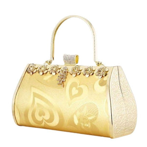 SEKU Design Women's Fashion Elegant Gold Tone Metallic Clutch Handbag - Divine Inspiration Styles