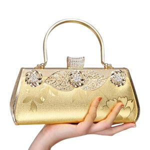 SEKU Design Women's Fashion Elegant Gold Tone Metallic Clutch Handbag - Divine Inspiration Styles