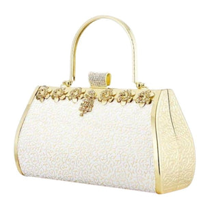SEKU Design Women's Fashion Elegant Gold Tone Metallic Clutch Handbag - Divine Inspiration Styles