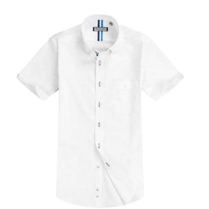 SMART FIVE Men's Fashion Business Casual Luxury Style Premium Top Quality Short Sleeves Dress Shirt - Divine Inspiration Styles